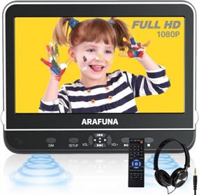 img 4 attached to DVD-плеер Arafuna 10,5 "в подголовнике для автомобиля с входом HDMI - портативный автомобильный DVD-плеер с креплением на подголовник, поддержкой HD-видео 1080P, USB / SD, без регионов и последней памятью