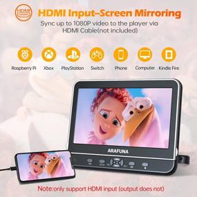 img 3 attached to Arafuna 10.5" Headrest DVD Player For Car With HDMI Input - Portable Car DVD Player With Headrest Mount, 1080P HD Video Support, USB/SD, Regions Free, And Last Memory