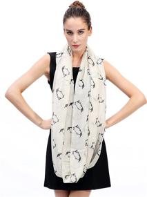 img 2 attached to Lina Lily Penguin Infinity: Essential Women's Accessories at Scarves & Wraps