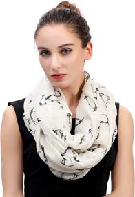 img 4 attached to Lina Lily Penguin Infinity: Essential Women's Accessories at Scarves & Wraps