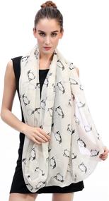 img 1 attached to Lina Lily Penguin Infinity: Essential Women's Accessories at Scarves & Wraps