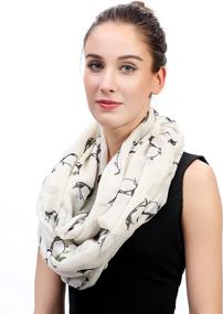 img 3 attached to Lina Lily Penguin Infinity: Essential Women's Accessories at Scarves & Wraps