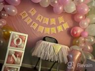 img 1 attached to Rainbow Unicorn Theme First Birthday Decorations - Clear Cube Blocks With 'ONE' Letters, Cake Smash Props, And 24 Balloons For 1 Year Old Party And Photoshoots review by Roman Palmer