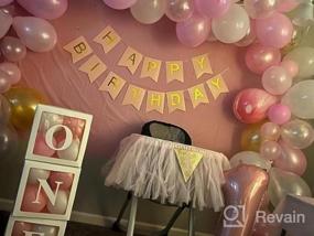 img 6 attached to Rainbow Unicorn Theme First Birthday Decorations - Clear Cube Blocks With 'ONE' Letters, Cake Smash Props, And 24 Balloons For 1 Year Old Party And Photoshoots