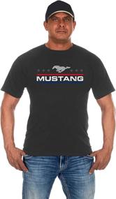 img 4 attached to 🚗 Rev up your style with the JH DESIGN GROUP Men's Ford Mustang Distressed Stars & Bars Crew Neck T-Shirt