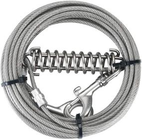 img 4 attached to 🐶 25ft Stainless Steel Runner Cable with Vinyl Coating for Dogs - Byshun Dog Tie-Out Cable