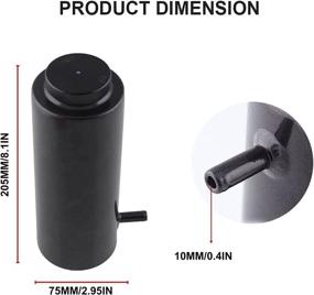 img 3 attached to RYANSTAR Universal Car Radiator Coolant Tank 800ml - Optimized Coolant Expansion Tank, Oil Catch Tank, Cooling Catch Bottle Reservoir – High-Quality Aluminum Billet, Sleek Black Design