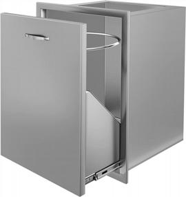 img 4 attached to Effortlessly Manage Your Waste With Mophorn Pull Out Trash Drawer For Outdoor Kitchens & Grill Stations