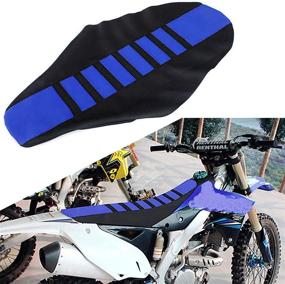 img 2 attached to 🔵 Flexible Rubber Seat Cover for YZ80, YZ85, YZ125, YZ250, YZ250F, CR50, CR85, CR125 Soft Pit Dirt Bike - Blue