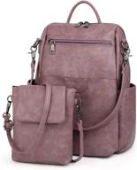 🎒 stylish uto backpack rucksack crossbody: a versatile fashion statement for women with detachable handbags & wallets logo