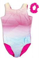showcase style and performance with destira's linear grade multicolored ombre girls' gymnastics leotard logo