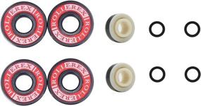 img 2 attached to Glow In The Dark LED Inline Skate Wheels: Rollerex Glowrider 2-Pack With Bearings - Multiple Sizes & Colors