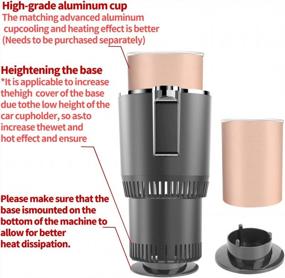 img 2 attached to Smart Temperature Control Travel Mug For Car/Truck - GEEZO 12V/24V Electric Heated Mug, 450ML Stainless Steel Tumbler With LCD Display For Keeping Milk Warm, Easily Washable And Safe