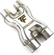 totalflow natural finish tf-ss3030 409 stainless steel 3 inch x-pipe-3" dual (inner diameter) логотип