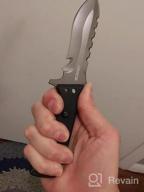 img 1 attached to OERLA TAC OL-0021SD Fixed Blade Knife: 420HC Stainless Steel Camping Hunting Survival EDC With G10 Handle And Kydex Sheath (Black) review by Richie Jacobson