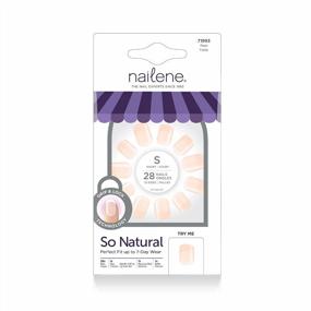 img 2 attached to Pink Pearl Nailene So Natural Short Artificial Fake Nails Kit With 28 Nails (12 Sizes) And Nail Glue For Comfortable And Natural Look - 31 Count