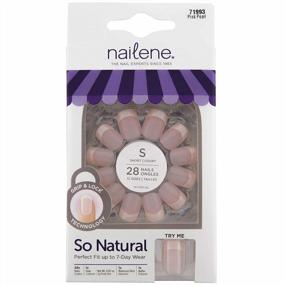 img 3 attached to Pink Pearl Nailene So Natural Short Artificial Fake Nails Kit With 28 Nails (12 Sizes) And Nail Glue For Comfortable And Natural Look - 31 Count