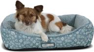 🐾 paws &amp; pals pet bed for dogs &amp; cats - stylish lounger with self warming cozy inner cushion for home, crate &amp; travel logo