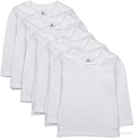 img 4 attached to 👶 HonestBaby Baby 5-Pack of Organic Cotton Long Sleeve T-Shirts: Sustainable Style for Your Little One