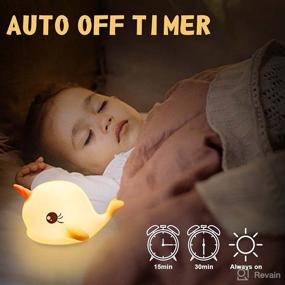 img 1 attached to 🦄 Pasuot Cute Night Light: Kawaii Animal Lamp with Memory, Timer, and Dimmable features - Narwhal Squishy Nursery Toy NightLight. Perfect Gift for Women, Girls, Toddlers, and Teens for Bedroom!
