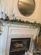 img 1 attached to 🌿 DearHouse 5.5Ft Seeded Eucalyptus Garland: Faux Greenery Wedding Backdrop and Wall Decor review by Viswanath Lopez