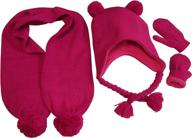 💜 stylish fuchsia girls' accessories: nice caps' little knitted gems for cozy cold weather логотип