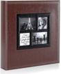 large capacity brown photo album for family weddings, ywlake 4x6 inches with 600 pockets to hold horizontal and vertical pictures logo