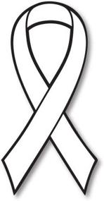 img 3 attached to 🎗️ Heavy Duty Waterproof White Ribbon Car Magnet Decal for Lung Cancer Awareness