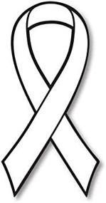 img 4 attached to 🎗️ Heavy Duty Waterproof White Ribbon Car Magnet Decal for Lung Cancer Awareness