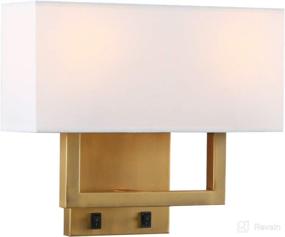 img 2 attached to 🏮 Vintage-style Permo Wall Sconce Light Fixture with White Textile Shades – Perfect for Living Room, Bedside, or Nightstand Lighting!