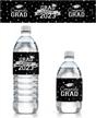 class of 2023 graduation water bottle labels - 24 waterproof stickers in school colors logo