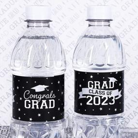 img 3 attached to Class Of 2023 Graduation Water Bottle Labels - 24 Waterproof Stickers In School Colors