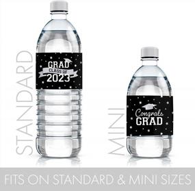 img 2 attached to Этикетки для выпускных бутылок с водой 2023 года - 24 водонепроницаемых наклейки в школьных цветах