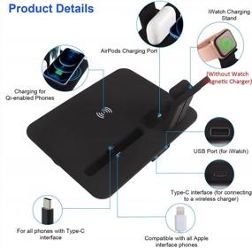 img 2 attached to CHUYI 5 In 1 Charging Station With 18W Adapter, Dock For IPhone 13/13 Pro/13 Pro Max/SE/12/12 Pro/12 Pro Max/11/11 Pro/11 Pro Max/XS Max/XR/XS/8/7, Mat For AirPods And Other Type C Phones
