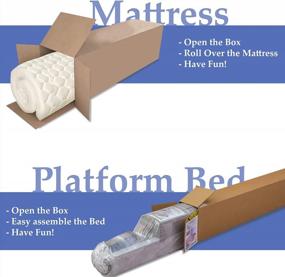img 1 attached to King Size Nutan Medium Firm 5In High Density Poly Foam 8-Inch Platform Mattress With Legs - No Bed Frame Needed!