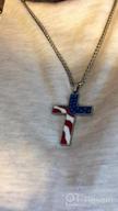 img 1 attached to HZMAN American Flag Patriotic Cross Pendant Necklace: Express Your Faith with Stylish Religious Jewelry review by Juan White
