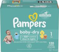 👶 pampers baby dry size 1 diapers - super pack with 120 count logo