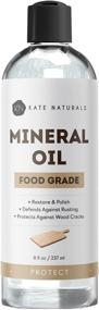 img 4 attached to 🌿 Kate Naturals 8oz Mineral Oil for Cutting Board - Food Grade, Safe for Kitchen Appliances, Knives, Butcher Blocks, Stainless Steel, Wood