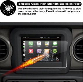 img 3 attached to High Clarity HD Clear TEMPERED GLASS Protective Film for 2018-2020 Wrangler JL Uconnect Touch Screen (7-Inch) - R RUIYA, Offering Scratch Protection