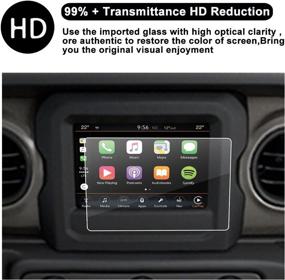 img 2 attached to High Clarity HD Clear TEMPERED GLASS Protective Film for 2018-2020 Wrangler JL Uconnect Touch Screen (7-Inch) - R RUIYA, Offering Scratch Protection