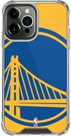 nba golden state warriors large logo iphone 14 pro max case - officially licensed and clear for maximum protection by skinit logo