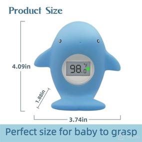 img 3 attached to Baby Bath Tub Thermometer: Room Temperature Safety Toy 🛀 & Mute Flashing Alert - Ideal Gift for Mom & Newborns