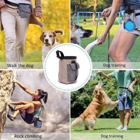 img 1 attached to Enrunnig Dog Treat Pouch - Multi-Purpose and Portable Puppy Treat Pouch with Adjustable Waistband and Poop Bag Dispenser - Ideal Dog Training Pouch for Treats, Kibble, and Pet Toys