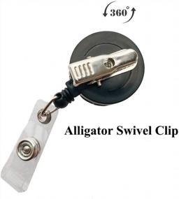 img 1 attached to Flower Power: 5 Pack Fabric Retractable Badge Holders With Alligator Clip And Flower ID Badge Reel