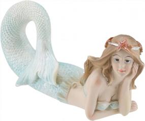 img 1 attached to Beachcombers Resin Laying Mermaid 8 Inches Figurine, Multicolor