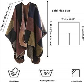 img 2 attached to Stay Cozy And Chic With VamJump Women'S Open Front Knitted Poncho Shawl