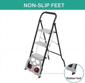 img 1 attached to Get Your Work Done Efficiently With Our 3 Step Ladder Dolly Cart And Folding Step Stool!