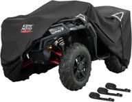 🏍️ kemimoto large atv cover - heavy duty 300d water-resistant with windproof straps, trailerable four wheeler cover featuring reflective straps, easy access zipper, vents - size: 95x50x48” логотип