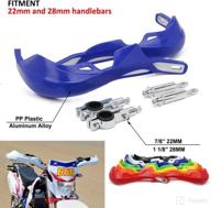 🔵 universal pp plastic motocross handguards for 7/8" (22mm) and 1 1/8" (28mm) dirt bike handlebars - ideal for yz80, yz85, yz125, yz250, yz250f, supermoto, and off-road motorcycles - blue логотип