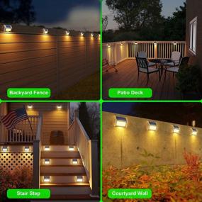 img 3 attached to Illuminate Your Outdoor Space With The JSOT Solar Deck Lights - 12 Pack Waterproof Solar Powered Lights For Garden, Patio, And More!